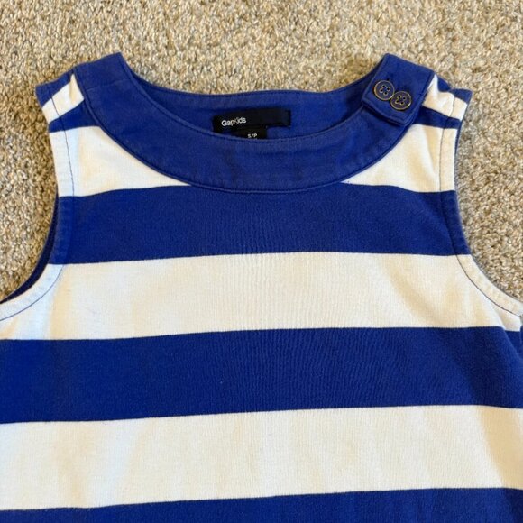 GAP Kids Girl's Striped Dress Blue White Y2K Style Sleeveless Size Small - Picture 4 of 9